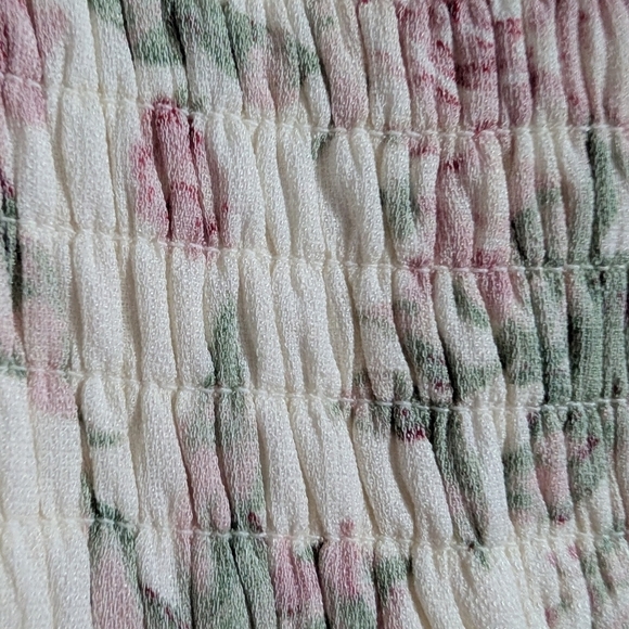 Trixxi Floral Maxi Dress Size Small - Pink Rose Print Off Shoulder Boho Dress NW - Picture 8 of 12